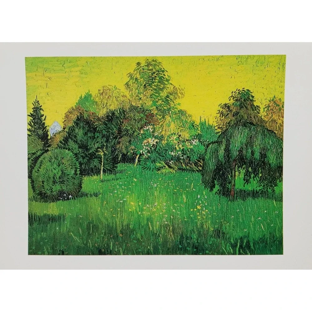 Metropolitan Museum of Art Van Gogh Public Garden Weeping Tree Greeting Card
